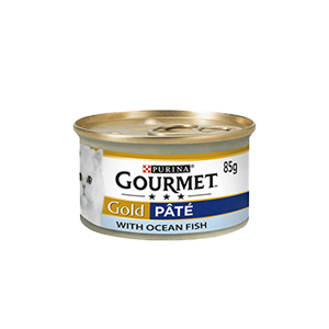 کنسرو گربه گورمت گلد Gourmet gold پته ماهی وزن 85 گرم