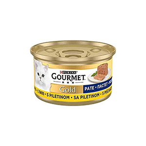 کنسرو گربه گورمت گلد Gourmet gold پته مرغ وزن 85 گرم